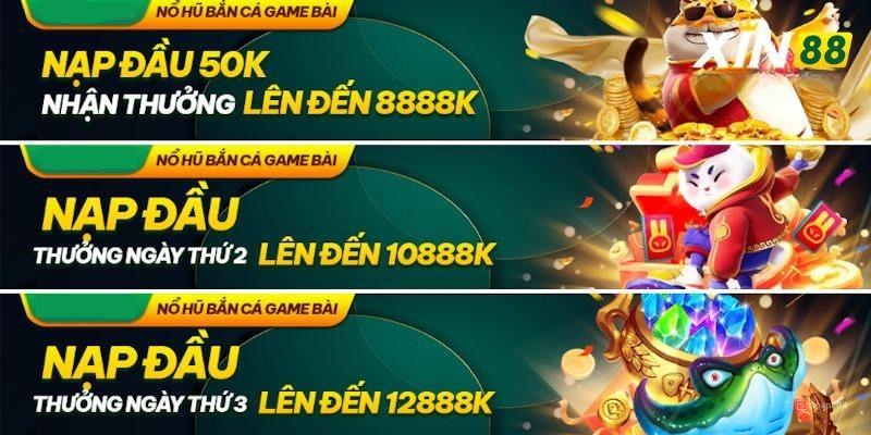 Giftcode Xin88 tặng tới 8888k cho lần nạp đầu tiên